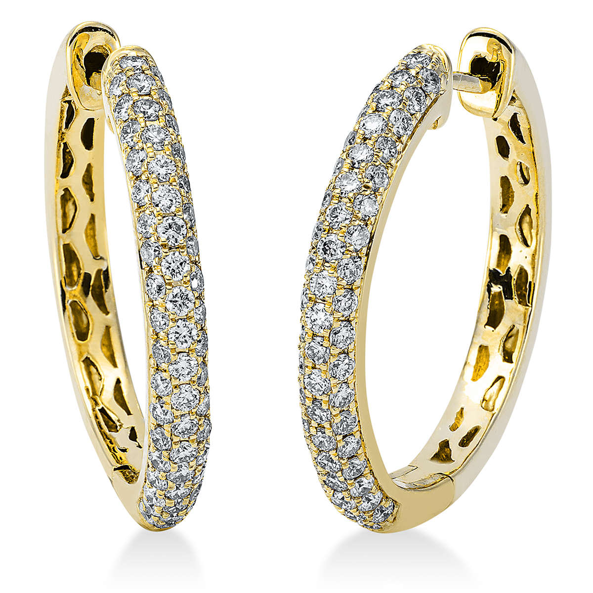 Creolen  18kt Gelbgold mit 0,72ct Diamanten