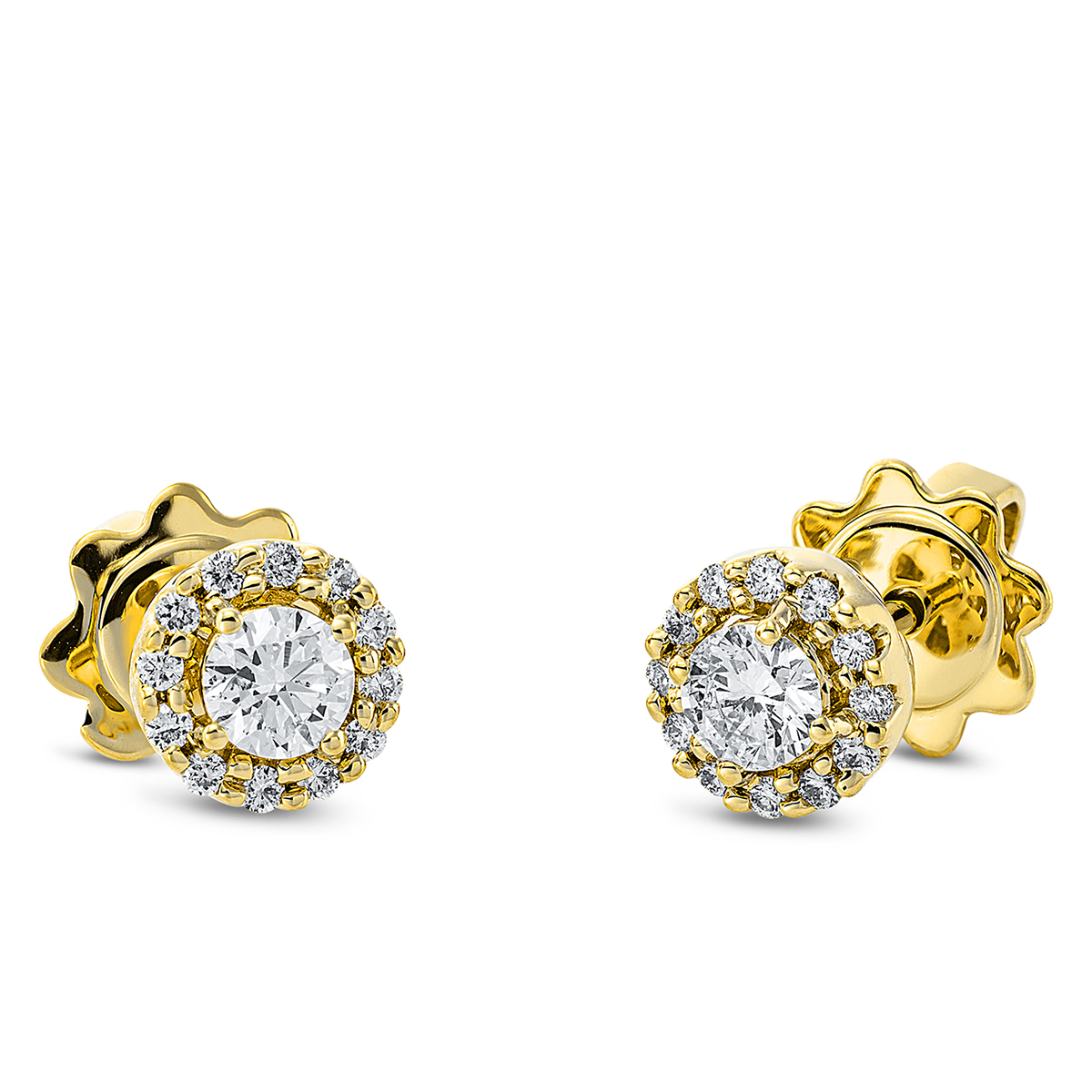 Ohrstecker  18kt Gelbgold mit 0,44ct Diamanten