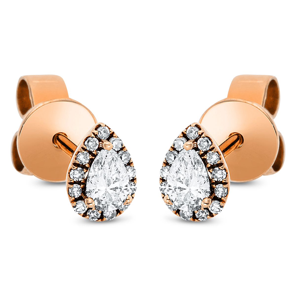 Ohrstecker  18kt Rotgold mit 0,25ct Diamanten