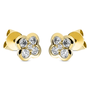 Ohrstecker  18kt Gelbgold mit 0,26ct Diamanten