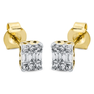 Ohrstecker  18kt Gelbgold / Weißgold mit 0,26ct Diamanten