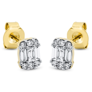 Ohrstecker  18kt Gelbgold / Weißgold mit 0,41ct Diamanten