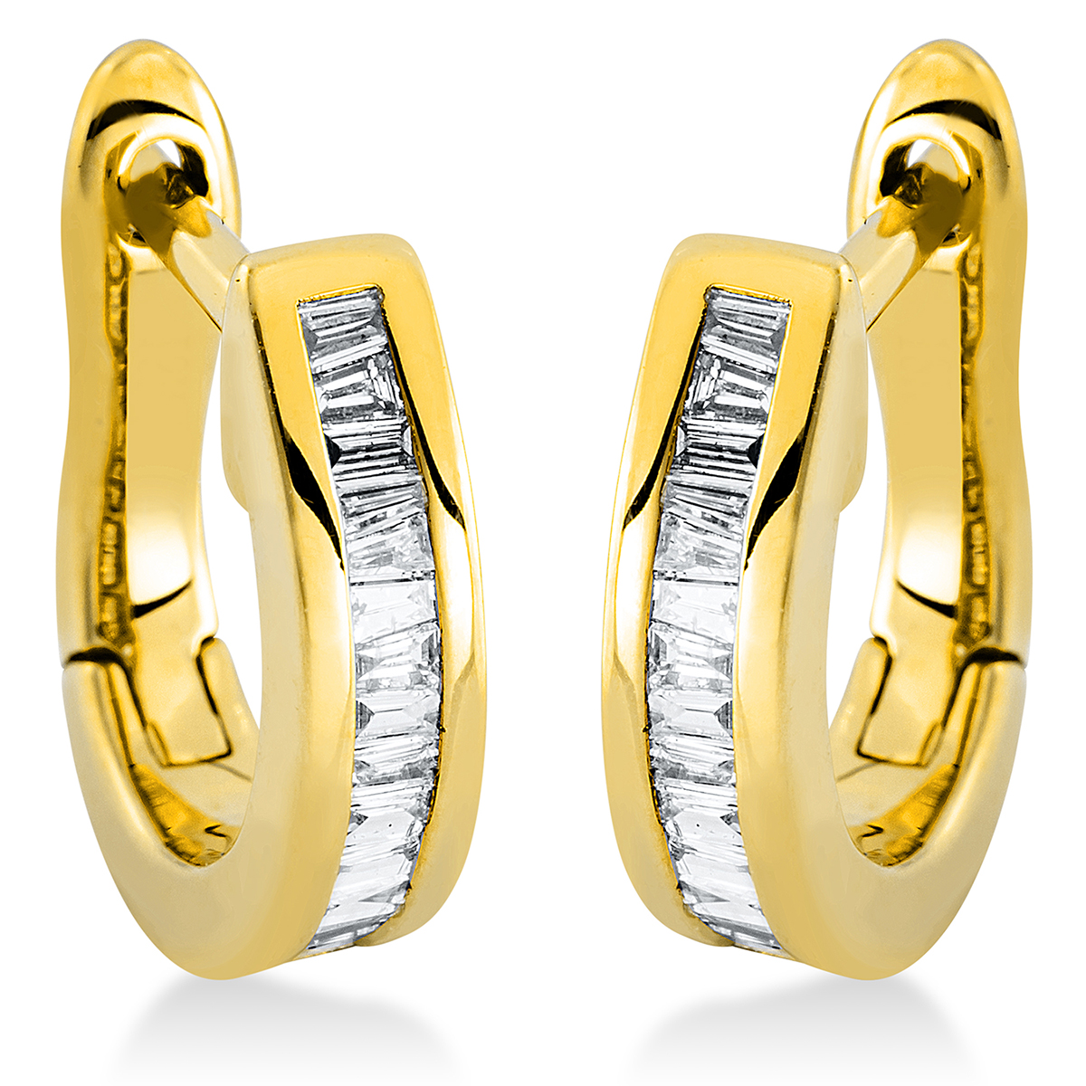 Creolen  18kt Gelbgold mit 0,17ct Diamanten