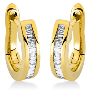 Creolen  18kt Gelbgold mit 0,17ct Diamanten