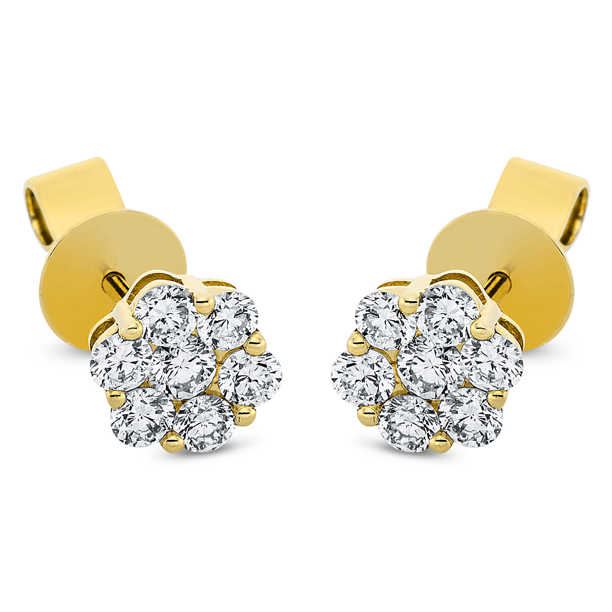 Ohrstecker  18kt Gelbgold mit 0,65ct Diamanten