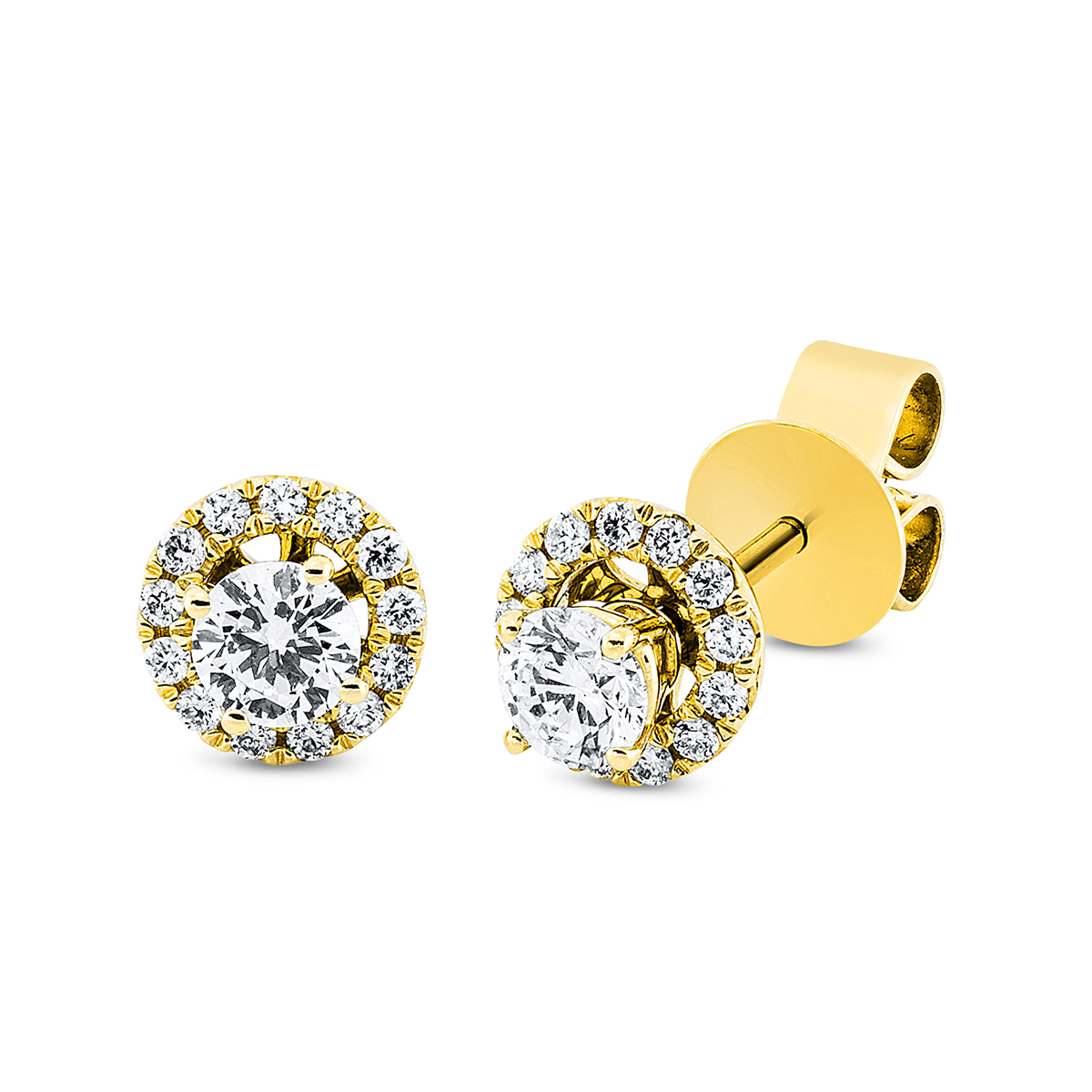 Ohrstecker  18kt Gelbgold mit 0,52ct Diamanten