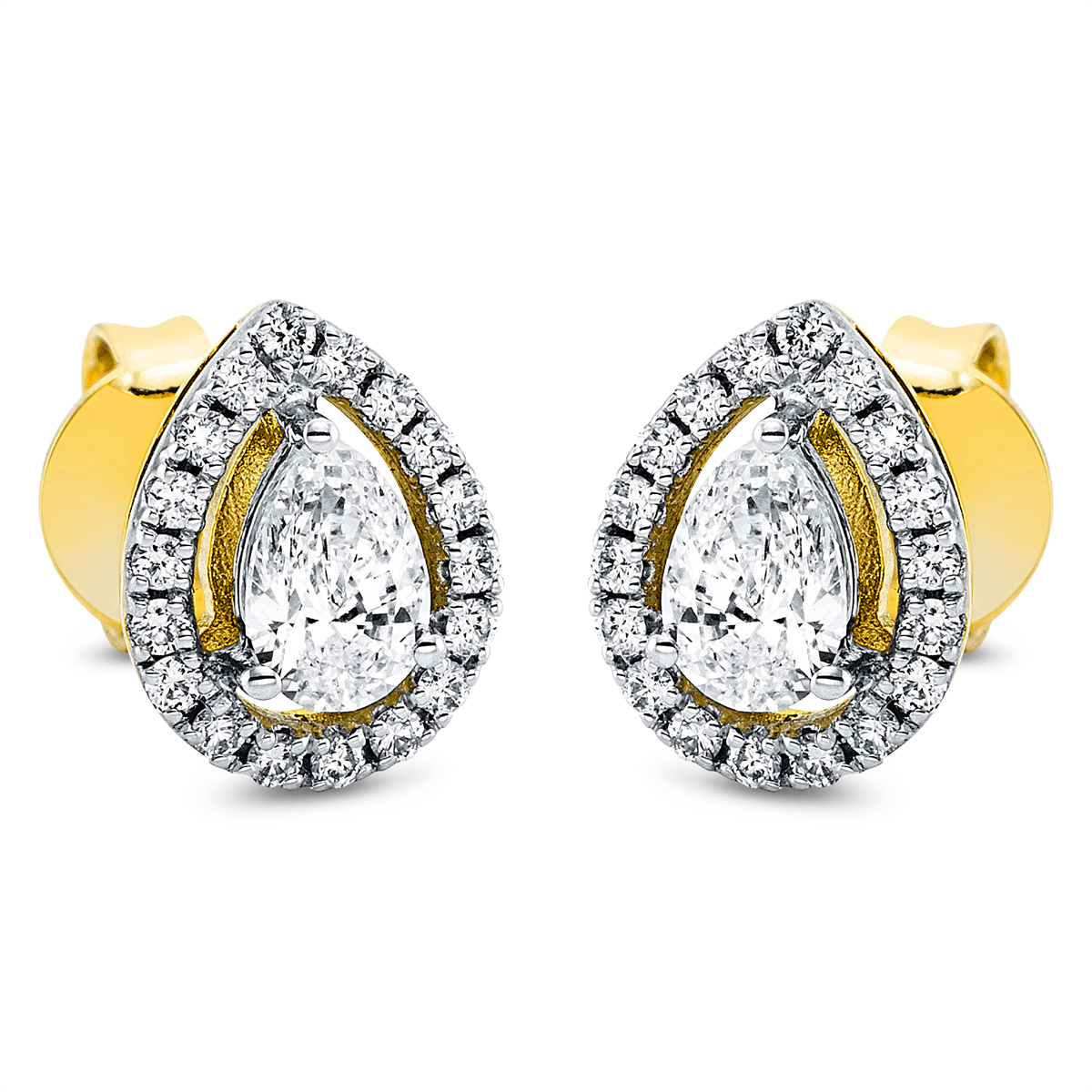 Ohrstecker  18kt Gelbgold mit 0,85ct Diamanten