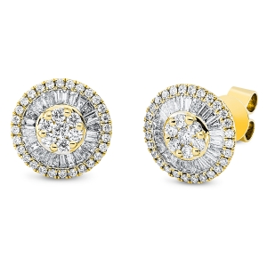 Ohrstecker  18kt Gelbgold mit 0,95ct Diamanten