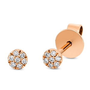 Ohrstecker  18kt Rotgold mit 0,05ct Diamanten