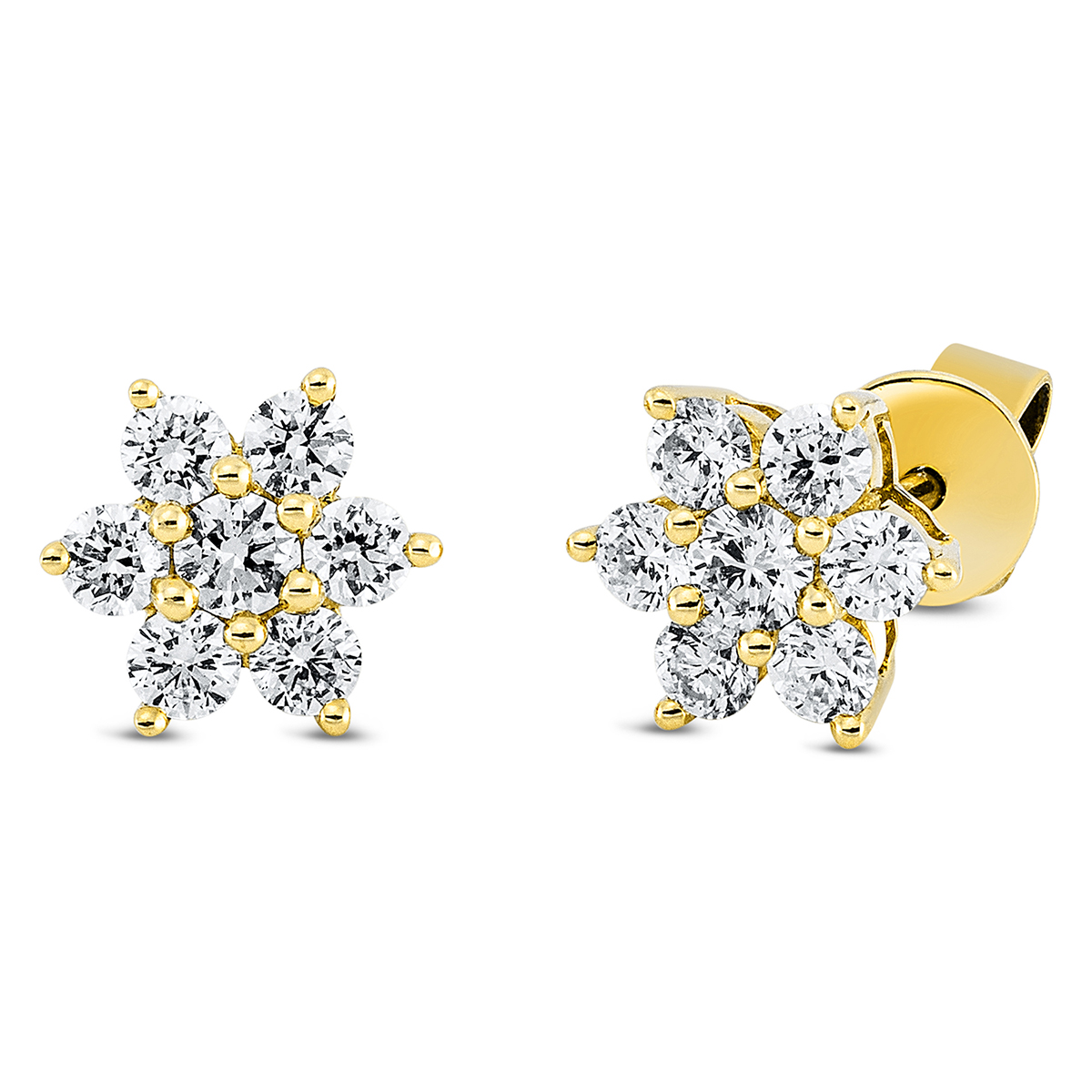 Ohrstecker  18kt Gelbgold mit 0,68ct Diamanten