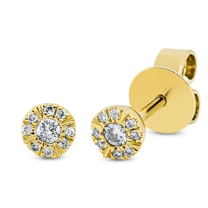 Ohrstecker  18kt Gelbgold mit 0,11ct Diamanten