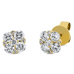 Ohrstecker  18kt Gelbgold mit 0,72ct Diamanten