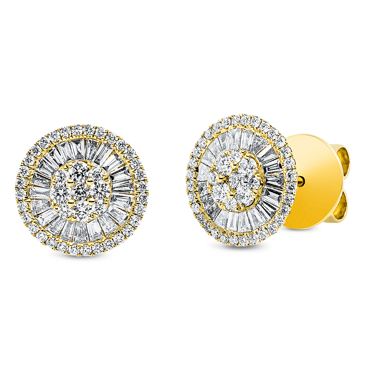 Ohrstecker  18kt Gelbgold mit 0,93ct Diamanten