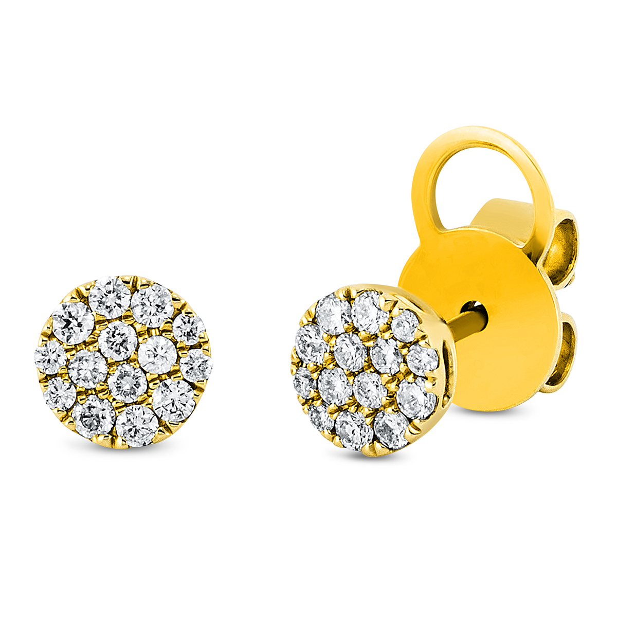 Ohrstecker  14kt Gelbgold mit 0,29ct Diamanten