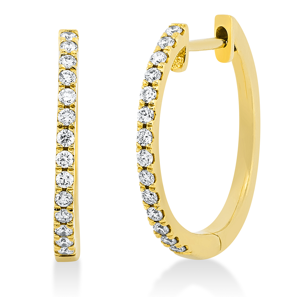 Creolen  18kt Gelbgold mit 0,15ct Diamanten