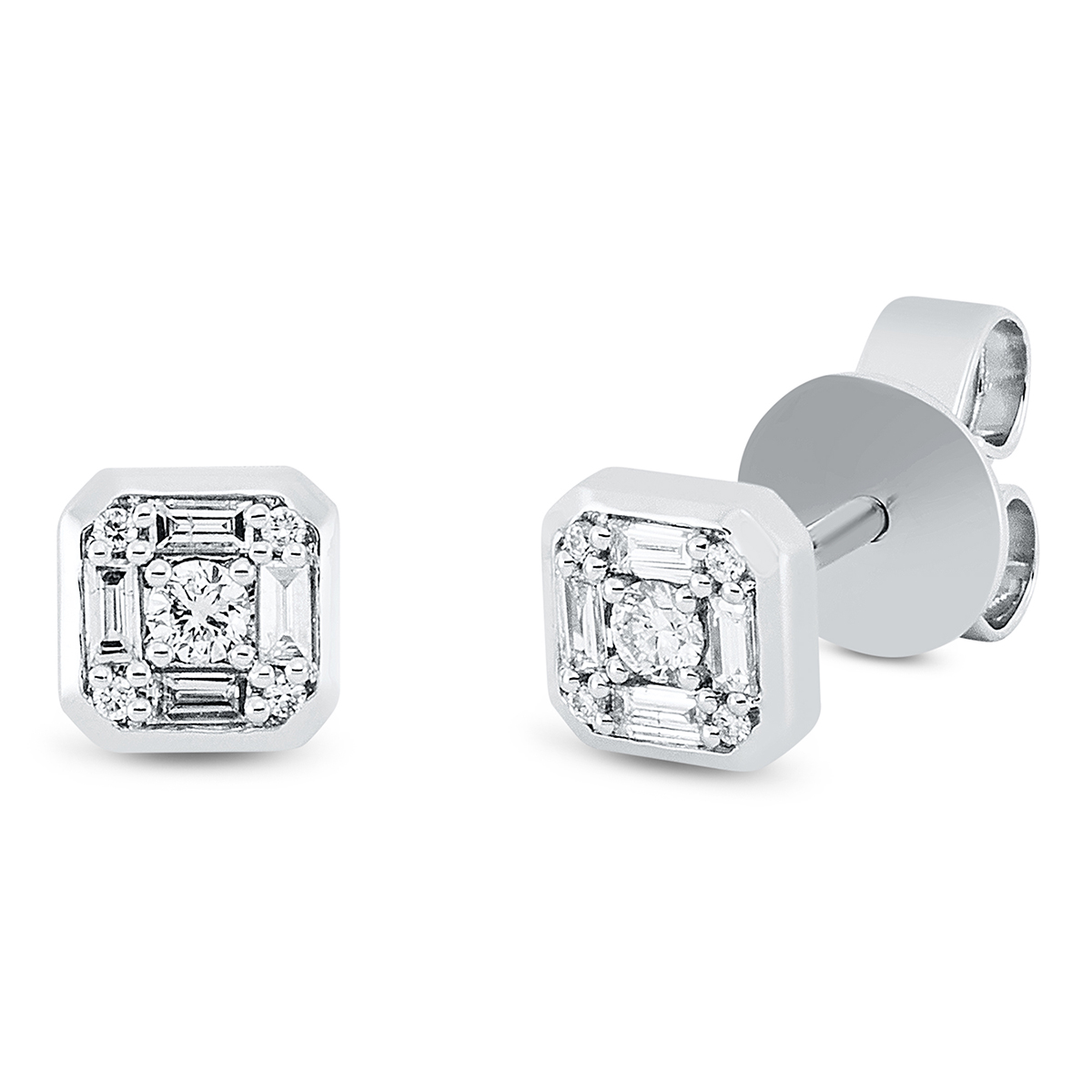 Ohrstecker  18kt Weißgold mit 0,21ct Diamanten