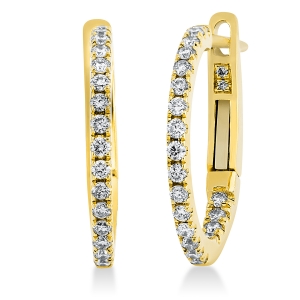 Creolen  18kt Gelbgold mit 0,30ct Diamanten