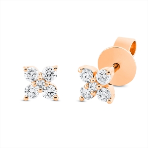 Ohrstecker  18kt Rotgold mit 0,20ct Diamanten