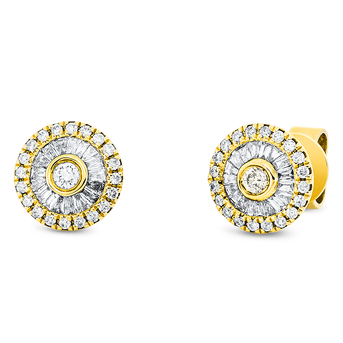 Ohrstecker  18kt Gelbgold mit 0,42ct Diamanten