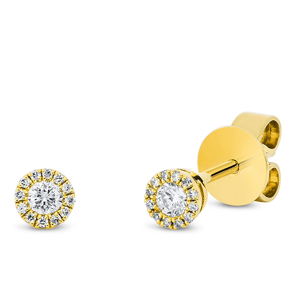 Ohrstecker  18kt Gelbgold mit 0,18ct Diamanten