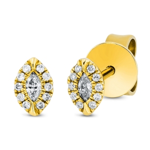 Ohrstecker  18kt Gelbgold mit 0,12ct Diamanten