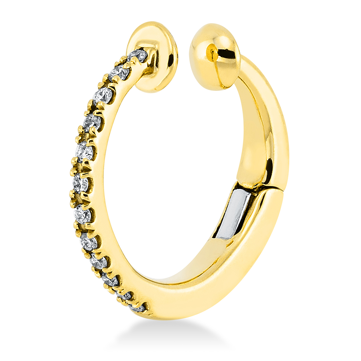 Ohrschmuck  18kt Gelbgold Ohrmanschette mit 0,04ct Diamanten