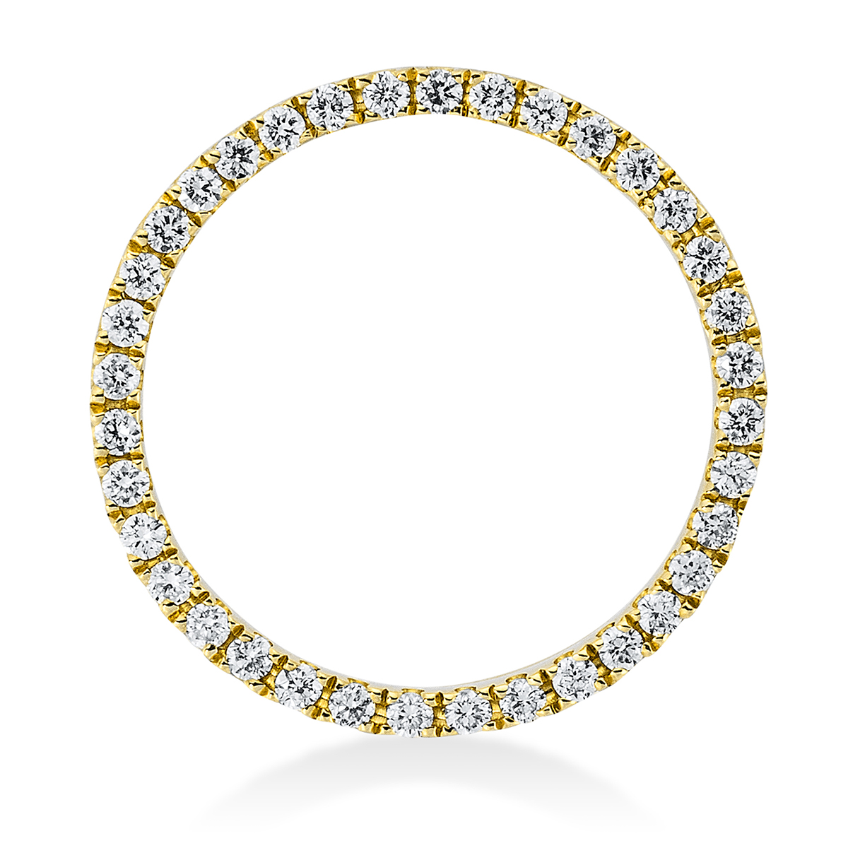 Anhänger  18kt Gelbgold  Kreis mit 0,15ct Diamanten