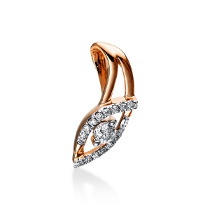 Anhänger  18kt Rotgold mit 0,16ct Diamanten