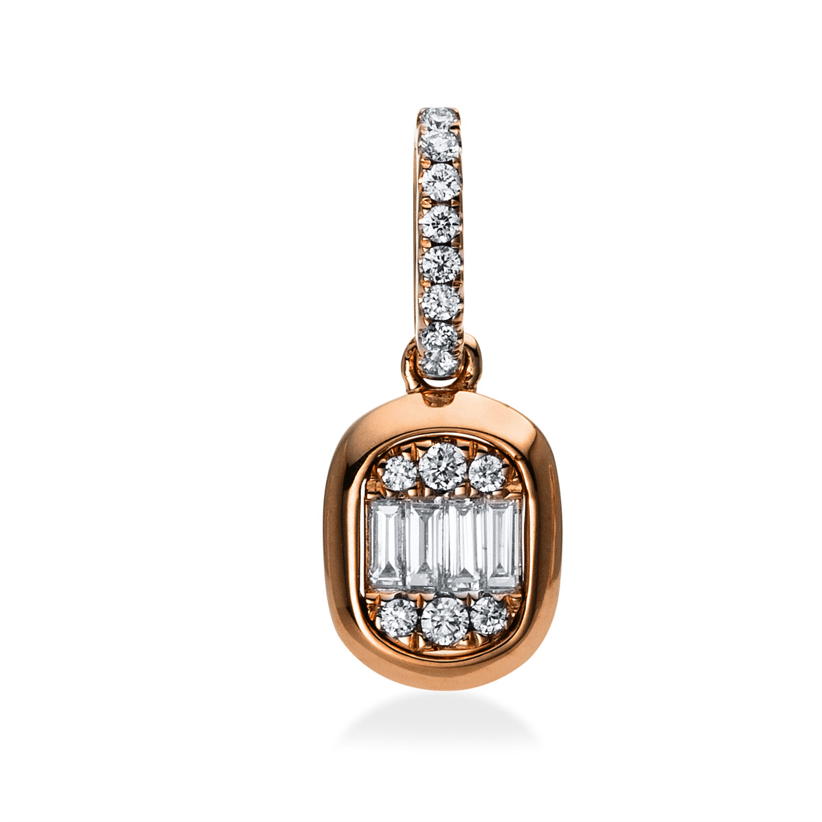 Anhänger Zarge 18kt Rotgold mit 0,15ct Diamanten