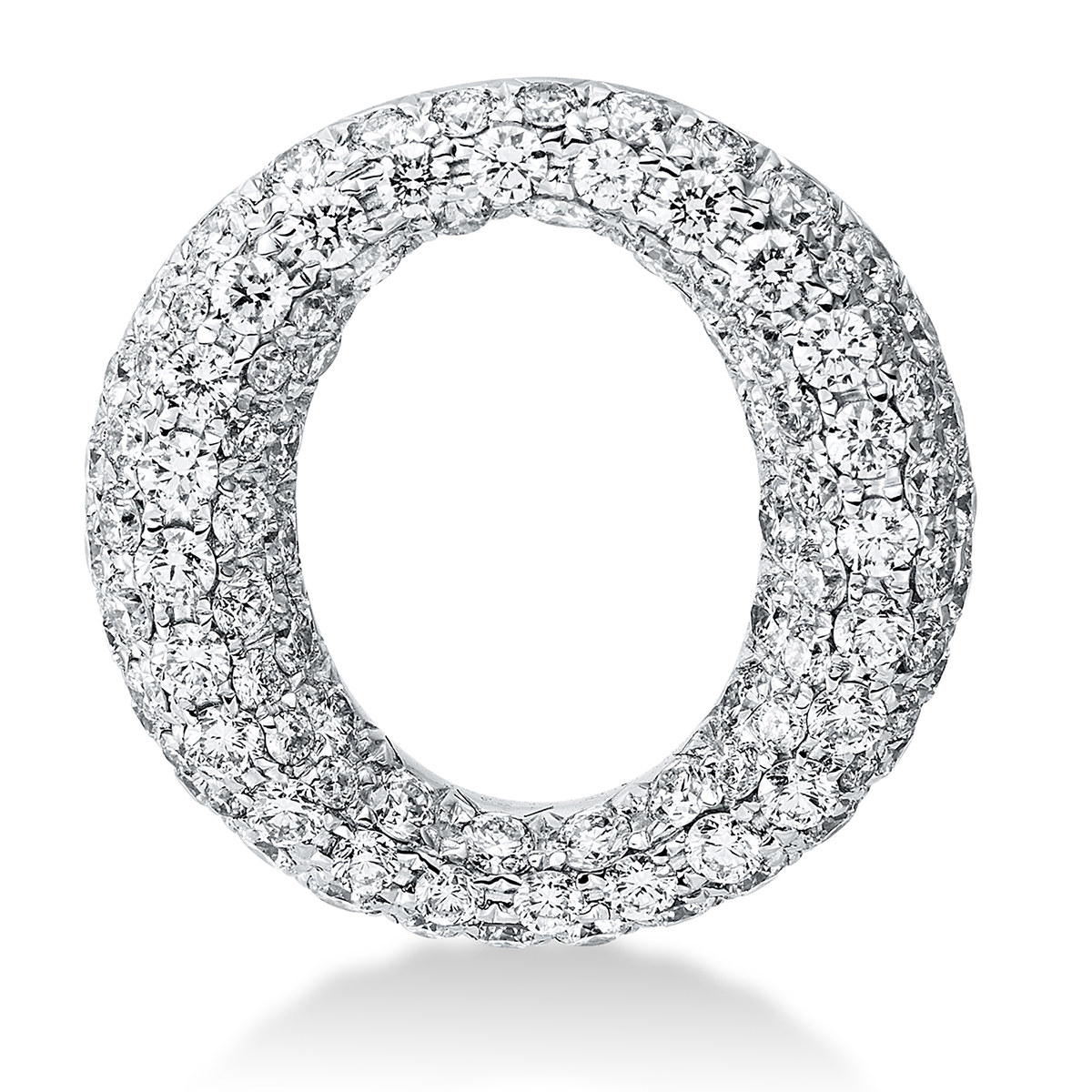 Pavé Anhänger  18kt Weißgold mit 1,30ct Diamanten