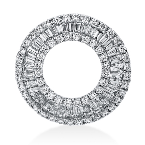 Pavé Anhänger  18kt Weißgold  Kreis mit 0,92ct Diamanten