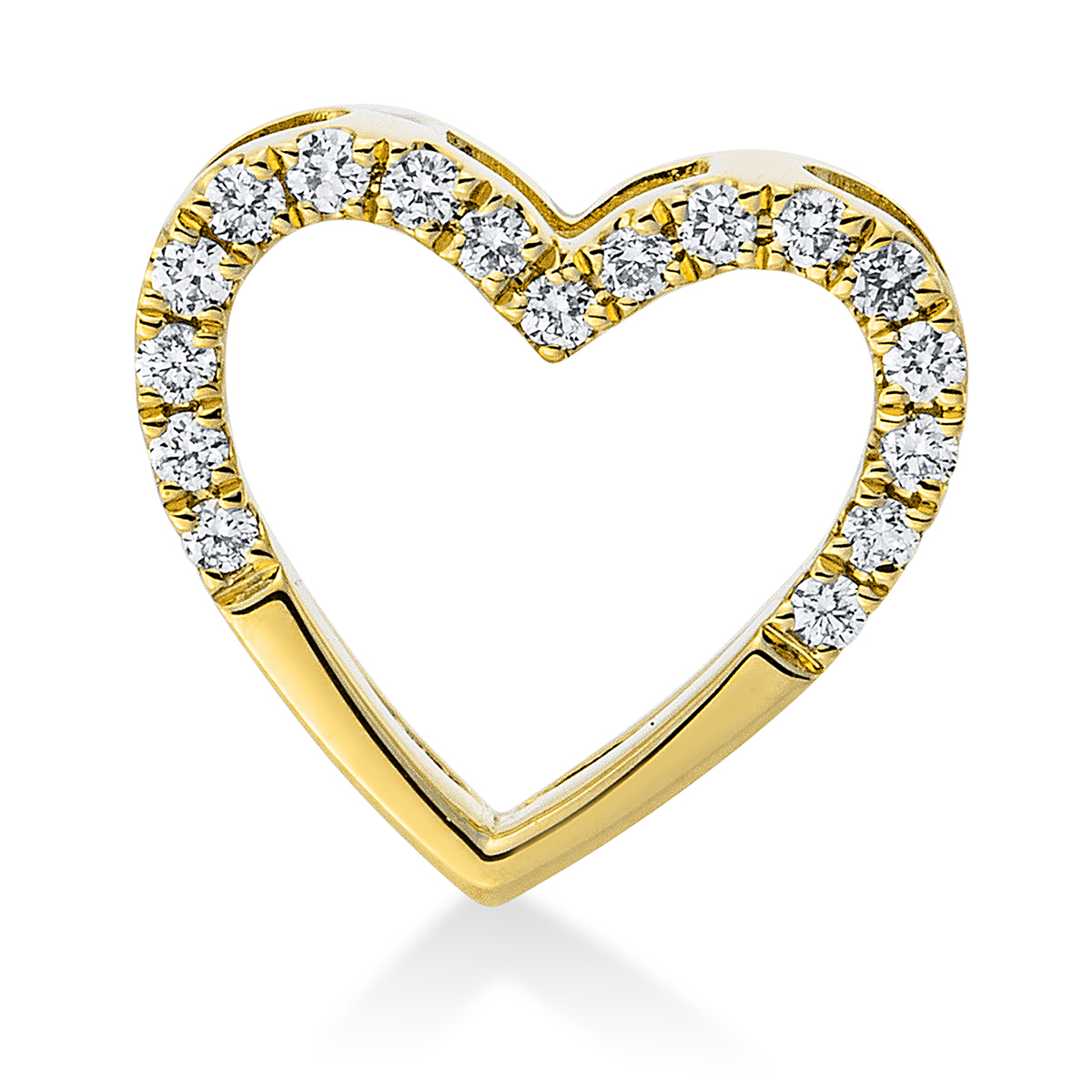 Anhänger  18kt Gelbgold  Herz mit 0,08ct Diamanten