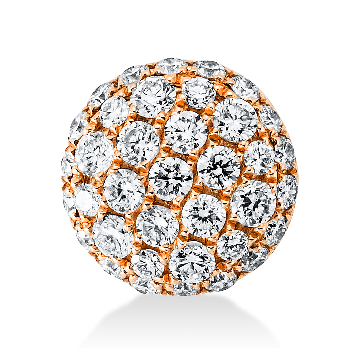 Pavé Anhänger  18kt Rotgold mit 0,49ct Diamanten