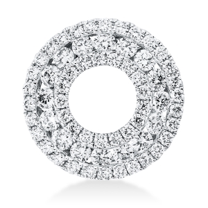 Pavé Anhänger  18kt Weißgold mit 0,58ct Diamanten