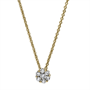 Collier  14kt Gelbgold mit 0,25ct Diamanten