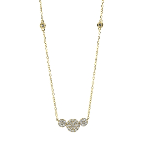 Collier  18kt Gelbgold mit ZÖ 38.1 cm + 40.6 cm mit 0,26ct Diamanten