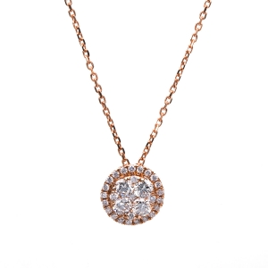 Collier  18kt Rotgold mit 0,54ct Diamanten