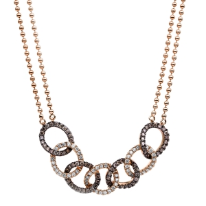 Collier  18kt Rotgold verlängerbar auf 48 cm mit 1,07ct Diamanten