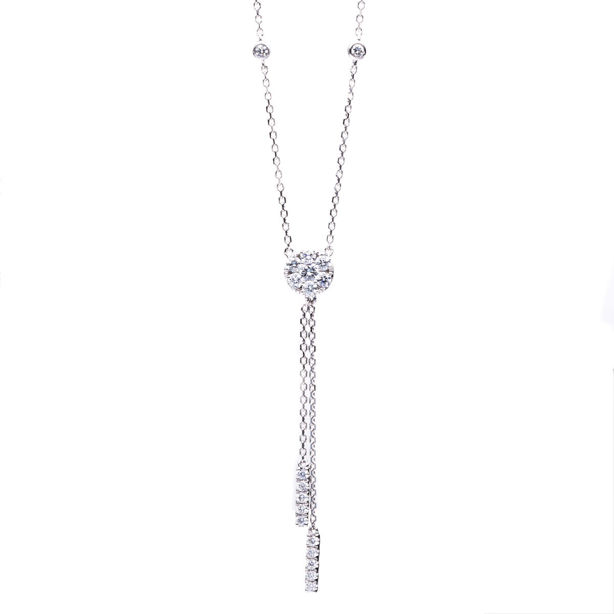 Collier  18kt Weißgold mit 0,51ct Diamanten