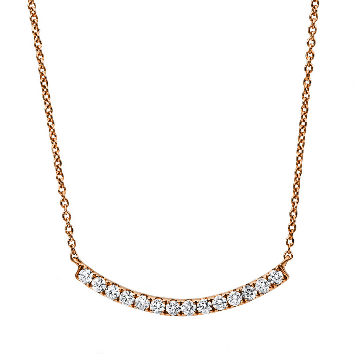 Collier  18kt Rotgold mit 0,22ct Diamanten