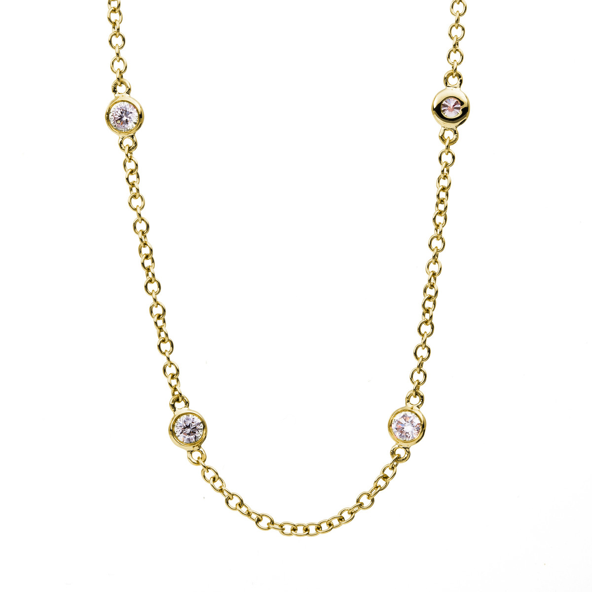 Collier Zarge 18kt Gelbgold mit 0,94ct Diamanten