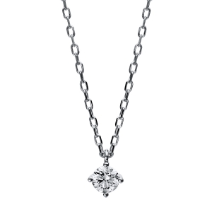 Solitaire Collier 4er-Krappe 14kt Weißgold mit 0,23ct Diamanten