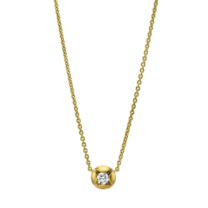 Collier 18 kt GG, mattiert