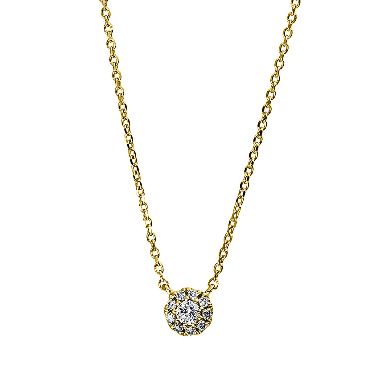 Collier  18kt Gelbgold mit 0,06ct Diamanten