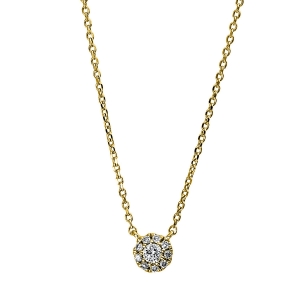 Collier  18kt Gelbgold mit 0,06ct Diamanten