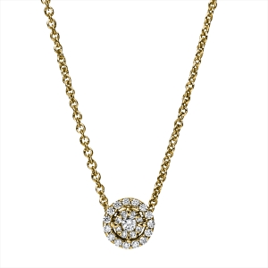 Collier  18kt Gelbgold mit 0,12ct Diamanten