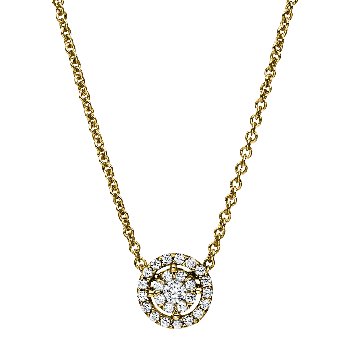 Collier  14kt Gelbgold mit 0,19ct Diamanten