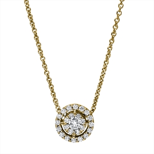 Collier  14kt Gelbgold mit 0,30ct Diamanten