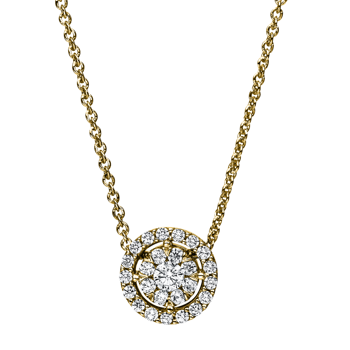 Collier  14kt Gelbgold mit 0,41ct Diamanten