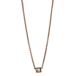 Solitaire Collier  18kt Rotgold mit 0,13ct Diamanten